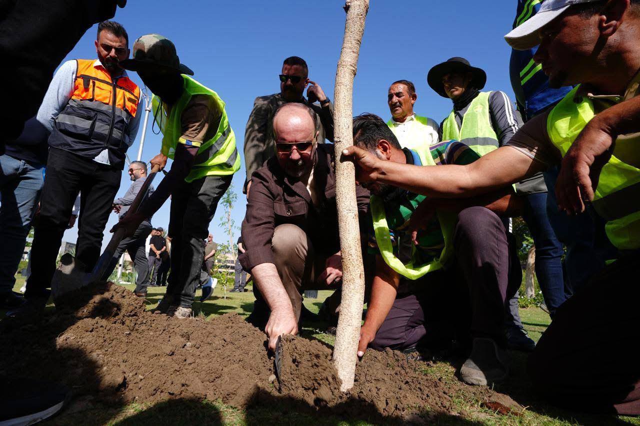 امين بغداد م.عمار موسى كاظم ، يعلن اطلاق اكبر حملة زراعية تستهدف زراعة ٣٠٠ ألف شجرة ببغداد ، بمشاركة اهالي بغداد ومتطوعين
